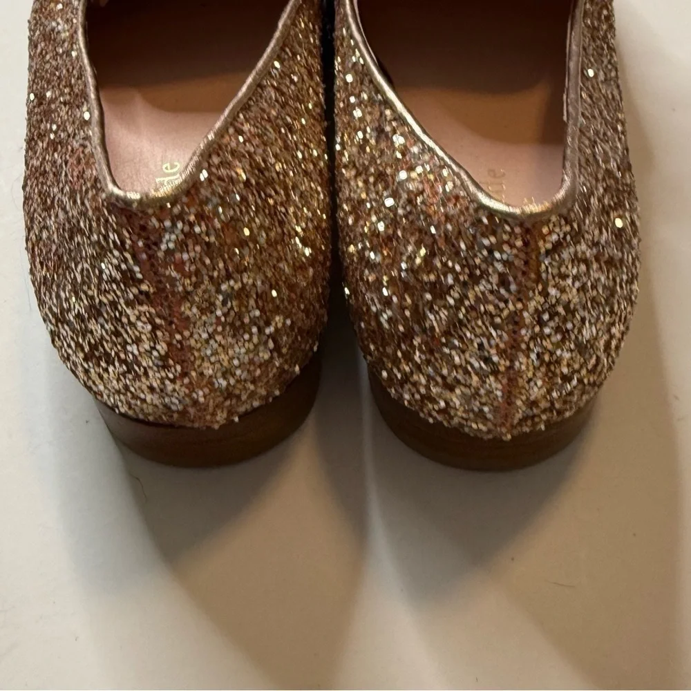 Kate Spade Brown and Black Flats with Floral Accents
